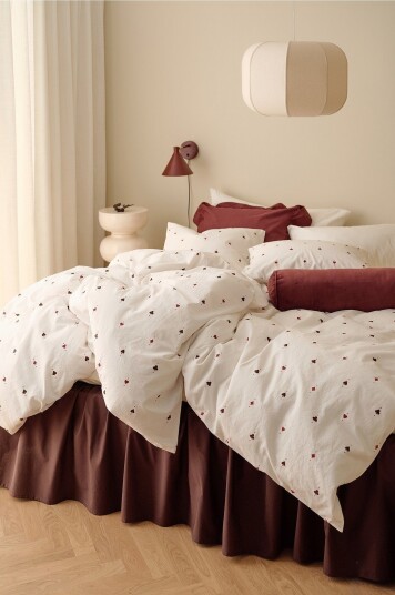 Ellos Home   Sengesett Milly Playful i bomull 2 eller 3 stykker   Hvit