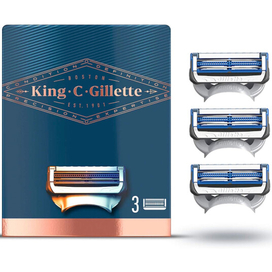 Gillette King C Barberblader Hals & Kinn 3-pk.