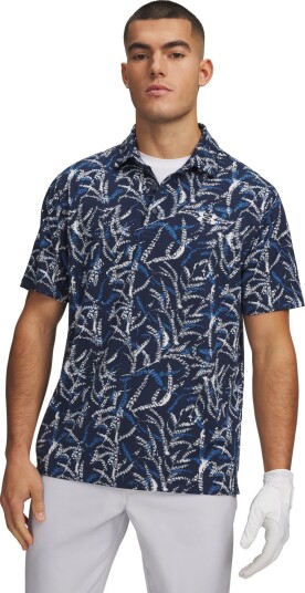 Under Armour Piké Playoff 3.0 Printed Golf pologenser herre Midnight Navy (430) X Large
