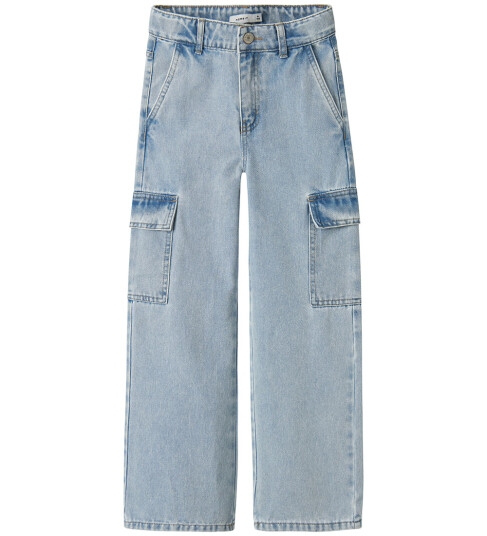 name it Nkfrose Hw Wide Cargo Jeans 6190-Bs Noos Blue 146
