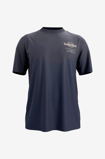 Timberland   T skjorte Sunfaded Back Tree Logo Navy   Blå