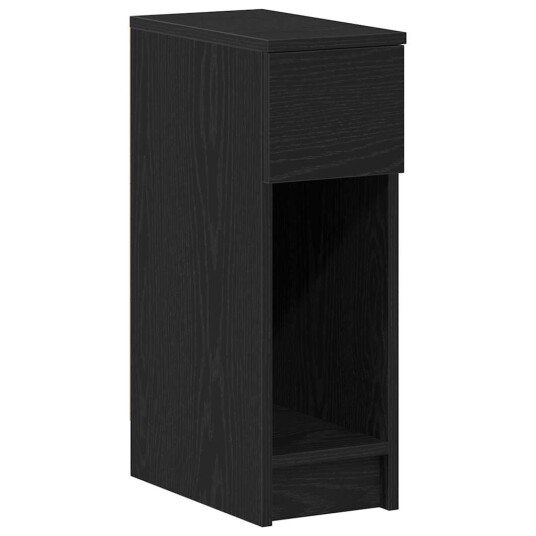  Nattbord med skuff 2 stk svart eik 20x36x60 cm 8721158575777