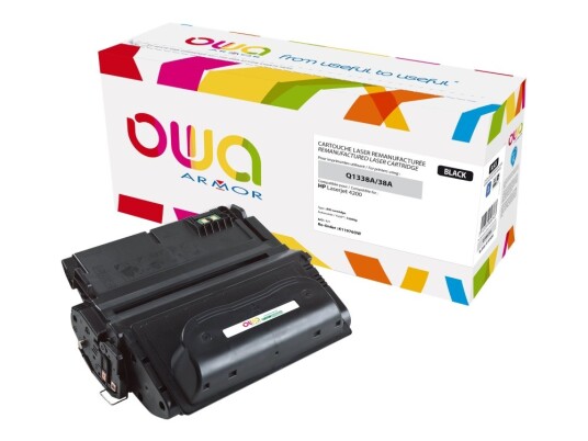 Owa - Sort - Kompatibel - Genprodusent - Tonerpatron Alternativ Til: Hp Q1338a - For Hp Laserjet 4200 4200Dtn 4200Dtns 4200Dtnsl 4200L 4200Ln 4200Lvn 4200N 4200N