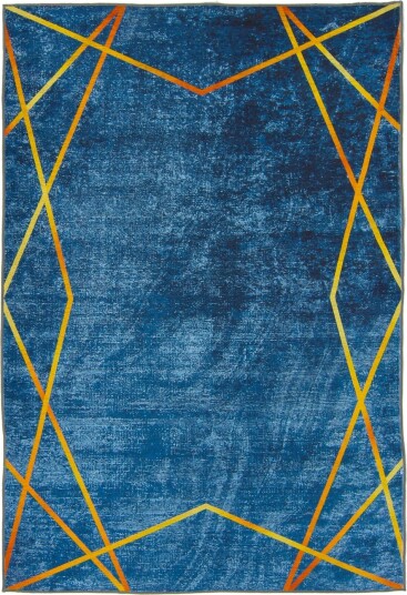 Wilton teppe Zaros blå/gull Størrelse: 160 x 230 cm