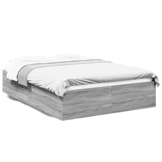  Sengeramme grå sonoma 135x190 cm konstruert tre 8721102616785