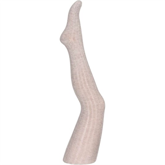MP 130 Cotton Rib Strømpebukser 489 Light Brown Melange 130