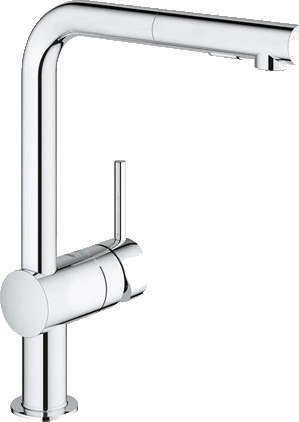 Grohe Minta blandebatteri med L-kran og hånddusj (chrome) Grohe Minta blandebatteri med L-kran og hånddusj (chrome)