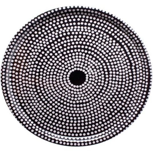 Marimekko Round Fokus brett 46 cm svart/hvit Marimekko Round Fokus brett 46 cm svart/hvit