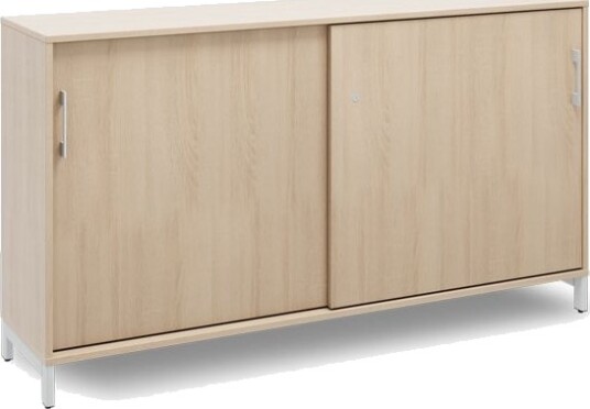 Kontorskab Dna, 1600X1275 Mm, Eg/Hvid, Skydedør 3A4 Kontorskab Dna, 1600X1275 Mm, Eg/Hvid, Skydedør 3A4