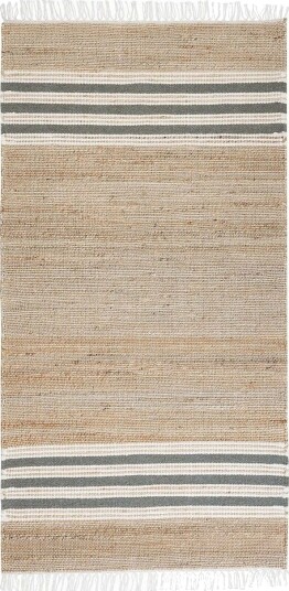 Flatvevd Mirza - Beige, Natur, Grå, Hvit