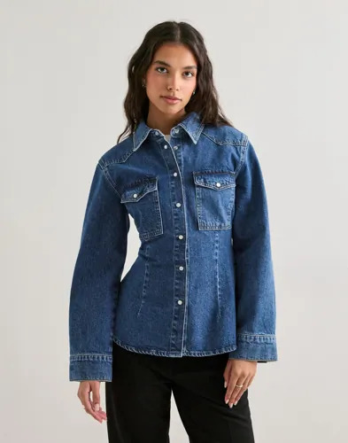 Malina Blå Anthea Fitted Waist Denim Shirt