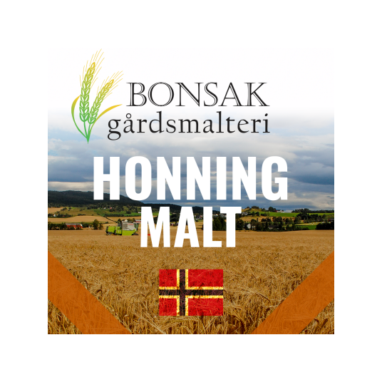Bonsak Gårdsmalteri Honning Malt 25 kg Hel 25 35 EBC