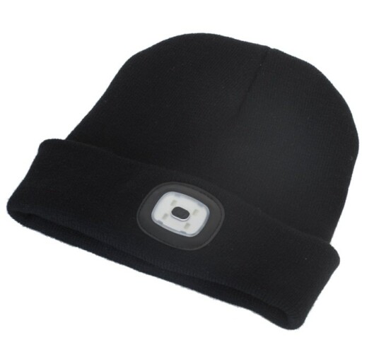 Hatt med inbyggd LED-lampa - svart Hatt med inbyggd LED-lampa - svart