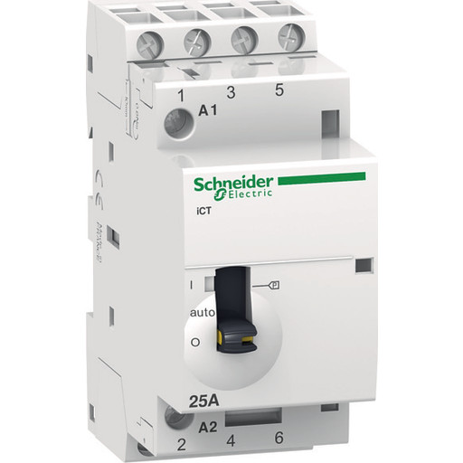 Schneider Electric Ict 25a 4no 220...240vac 50hz manually o (3606480375347)