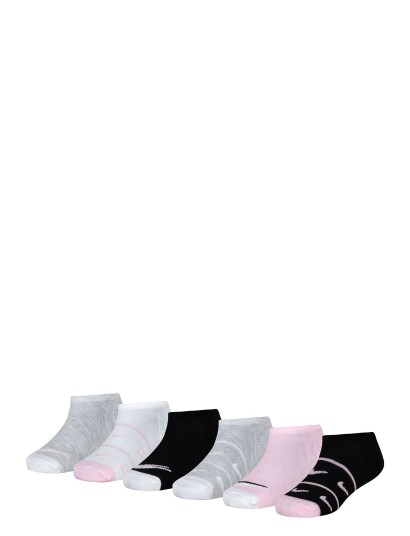 Nike 6N-6Pk No Show Sock - Multi/patterned - 23.5-27