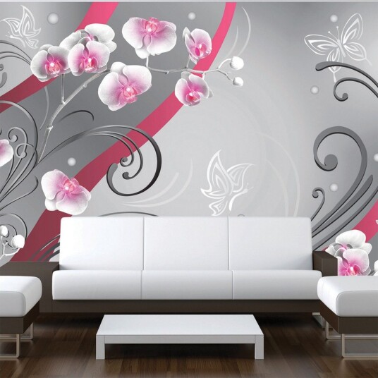 Bakgrunn Pink Orchids Variation 200x140 - Artgeist sp. z o. o.