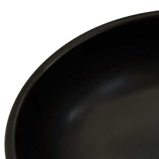 vidaXL Benkeservant svart og blå rund Φ41x14 cm keramikk
