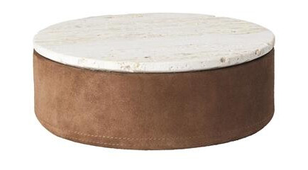 Kristina Dam Studio Suede Oppbevaringsboks Stor Beige/Karamell