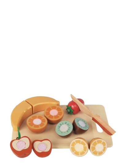 Magni Toys Wooden Cutting Set With Fruits - Multi/patterned - ONE SIZE