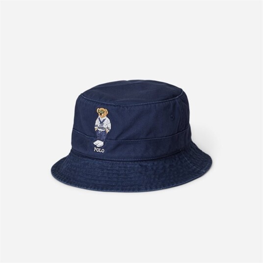 Ralph Lauren Polo Bear Twill Bucket Hat Newport Navy