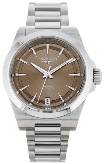 Longines Dameklokke L3.430.4.62.6 Conquest Bronsefarget/Stål Ø34 mm