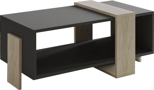 Norell Sofabord 90x40x49 cm - Travertin og antrasitt