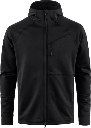 Fjellreven Men's Abisko Grid Fleece Hoodie Black L Fjellreven Men's Abisko Grid Fleece Hoodie Black L