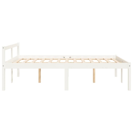 vidaXL Sengeramme hvit heltre furu 120x200 cm