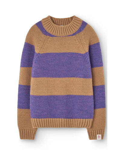 THE ANIMALS OBSERVATORY Stripes Beife Boxfish Sweater Lila 12 Y