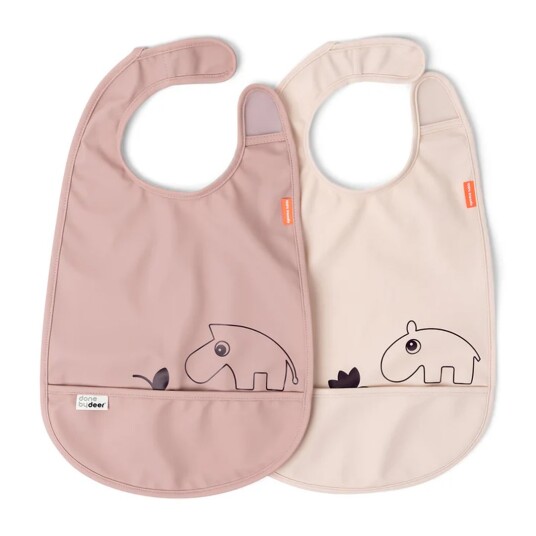 Done by Deer™ Bib Deer friends Rosa pakke med 2