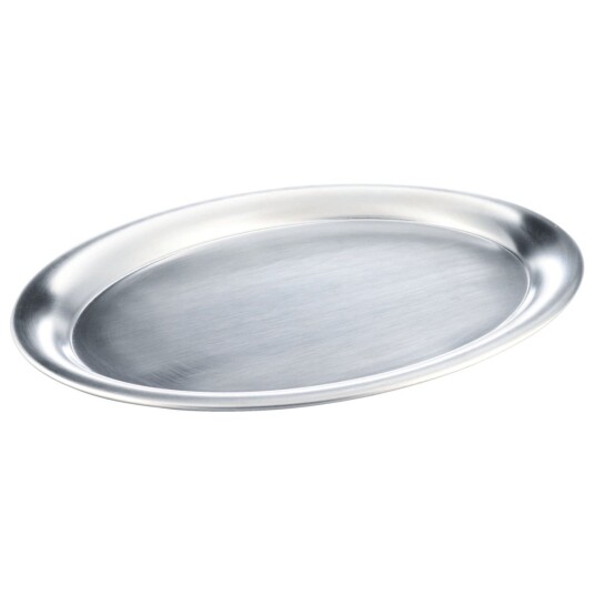 PULSIVA Serveringsbrett Caccia; 29x22x1.5 cm (LxBxH); Sølvfarge; Oval