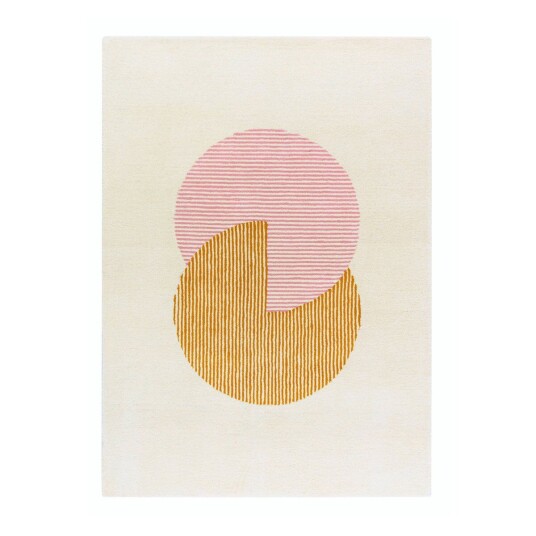 NJRD Circles ullteppe rosa 170x240 cm