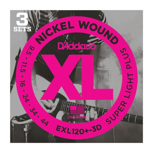 D'Addario Exl120+-3d El-Gitar Strenger 0095-044 3-Pack D'Addario Exl120+-3d El-Gitar Strenger 0095-044 3-Pack