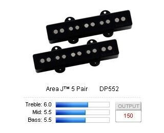 Dimarzio Dp552bk Pickup Set B Area J5 Svart Dimarzio Dp552bk Pickup Set B Area J5 Svart