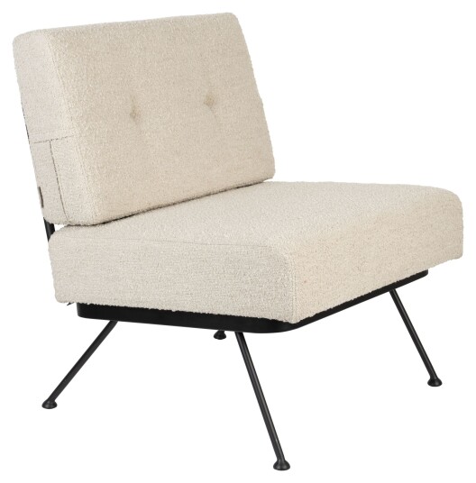 Zuiver Bowie Loungestol, Hvit teddy Unoliving