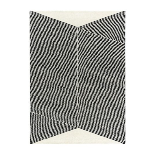 NJRD Rectangles ullteppe naturhvit 170x240 cm