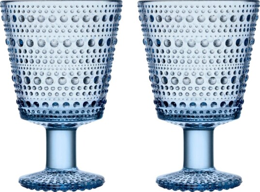 iittala Kastehelmi drikkeglass p? fot 26 cl 2 stk. Aqua