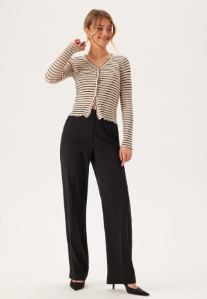Pieces Pciris Cardigan Birch Stripes Black XL