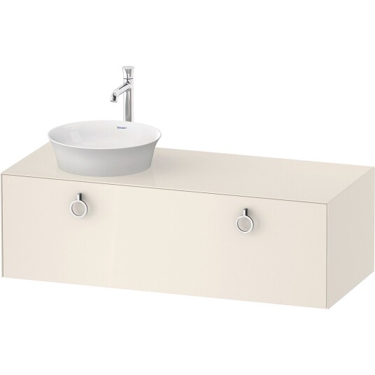 Duravit White Tulip Servantskap 1 skuff 130x55x40,8 cm Nordisk Hvit Høyglans