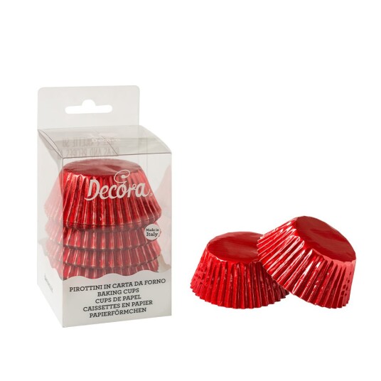 Decora Standard Muffinsformer Folie Rød Pk/60 