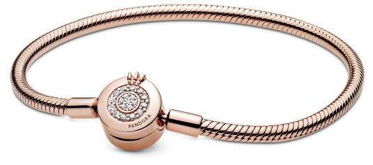 Pandora, Armbånd i 925 rosèforgylt sølv, 18 cm