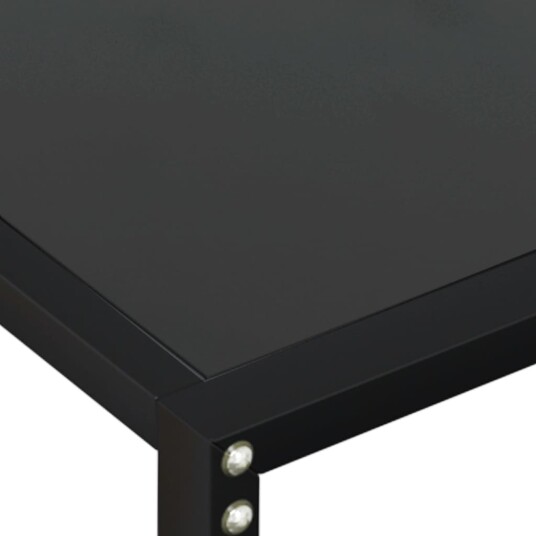 vidaXL Konsollbord svart 180x35x75,5 cm herdet glass