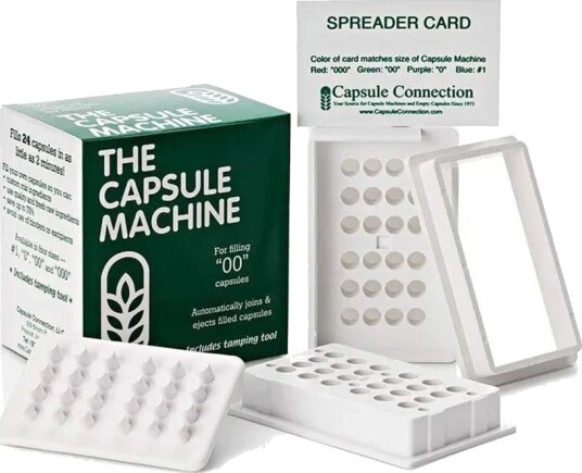 Kapselmaskin størrelse 00 ca 735mg per kapsel Kapselmaskin størrelse 00 ca 735mg per kapsel