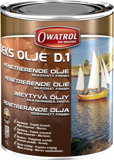 Owatrol deksolje d1 treolje silkematt 1 liter