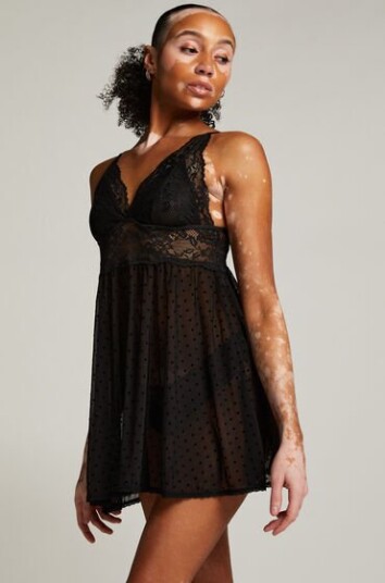 Hunkemoller Beatriz babydoll Svart XL