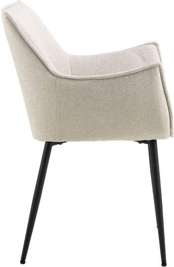 Bonita spisestuestoler med armlene stoff beige. Bonita spisestuestoler med armlene stoff beige.