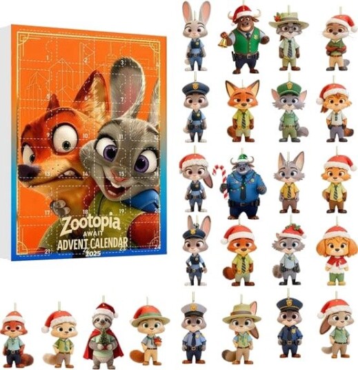 2026 Julekalender Klassisk Scene 2D Akryl Hengende Ornament – Tilfeldig 2D Akryldesign
