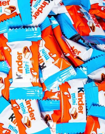 4,2 kg Kinder Maxi Mini Sjokolade ca. 656 stk   Hel Eske