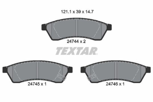 Bremseklosser TEXTAR 2474401