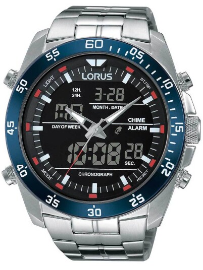 Lorus Herreklokke RW623AX5 Sports Sort/Stål Ø46 mm Lorus Herreklokke RW623AX5 Sports Sort/Stål Ø46 mm